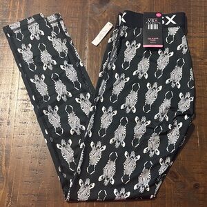 VSX Black and White Zebra Pattern Leggings